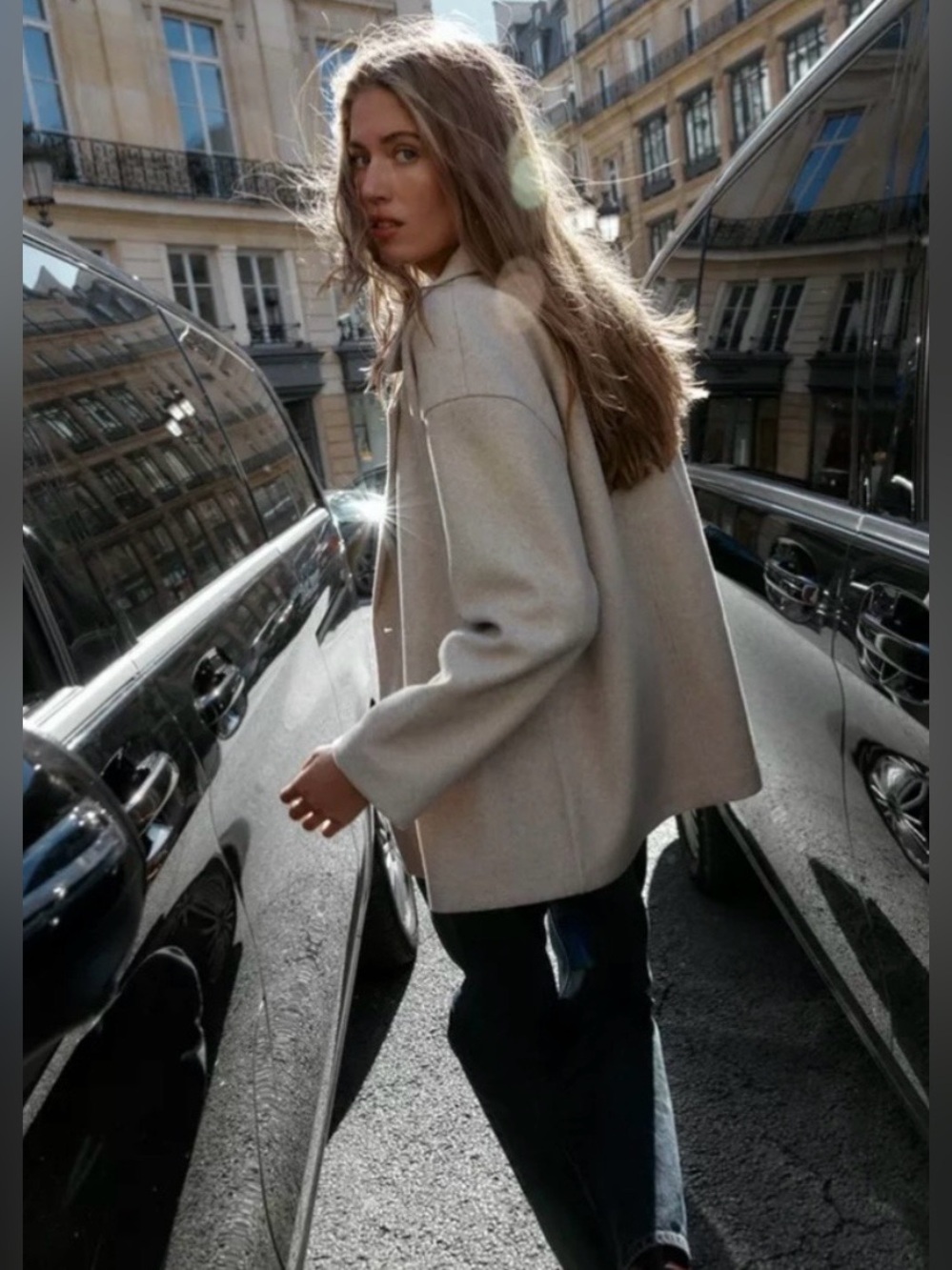 Zara Soft Double-Breasted Classic Coat NWT